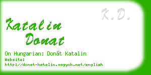 katalin donat business card